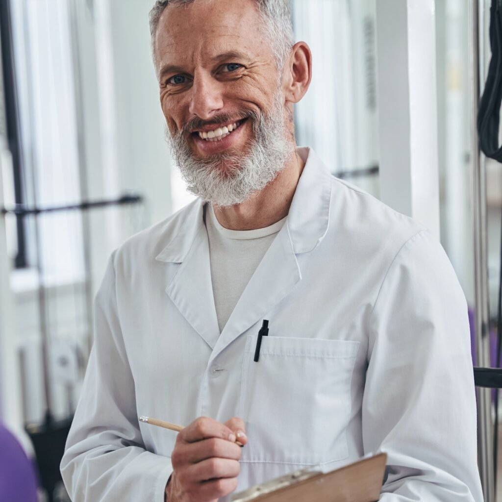 Merry Kinesiologist Holding A Clipboard And A Penc 5HW4PS9 1024x1024